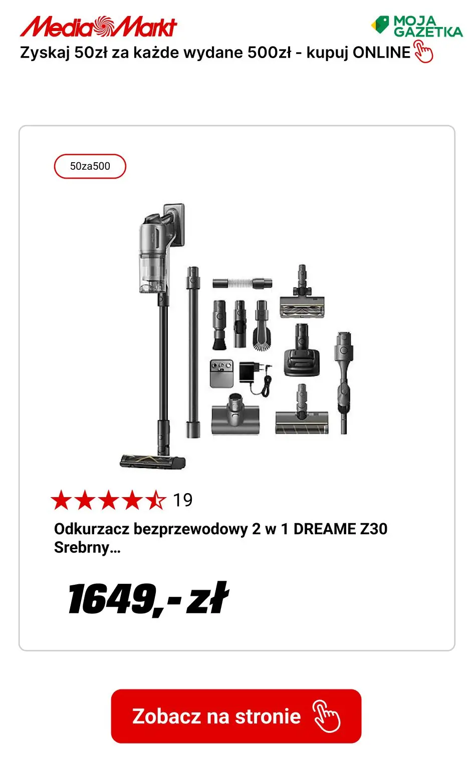gazetka promocyjna Media Markt Zgarnij 50 zł za każde wydane 500 zł!! - Strona 4