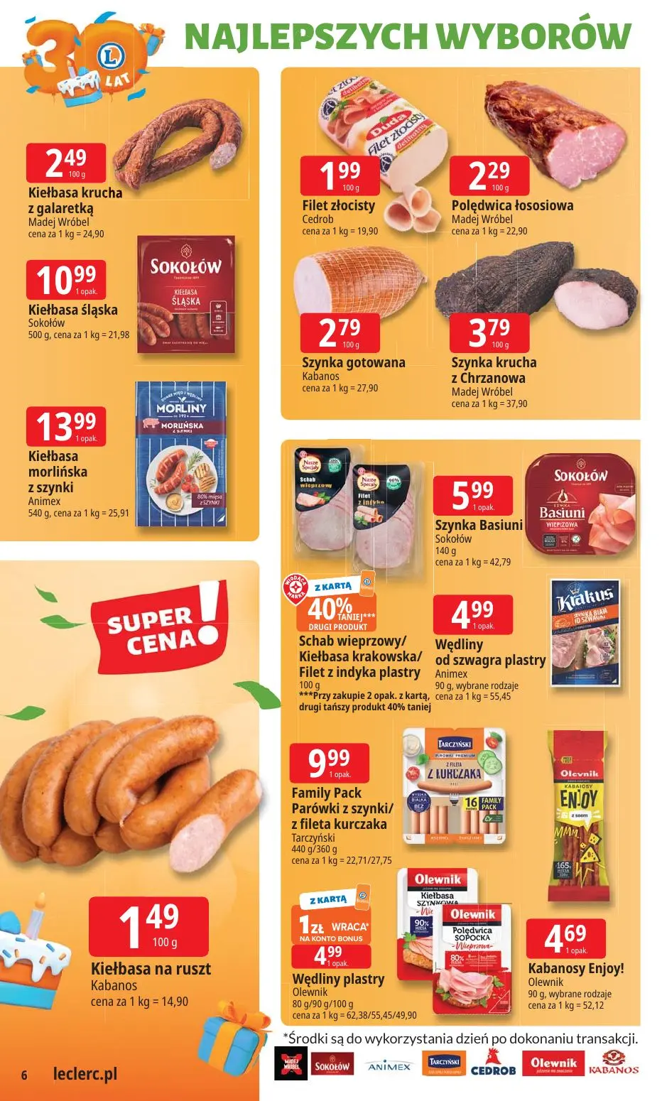 gazetka promocyjna E.Leclerc 30 lat Najlepszych wyborów - oferta rozszerzona - Strona 6