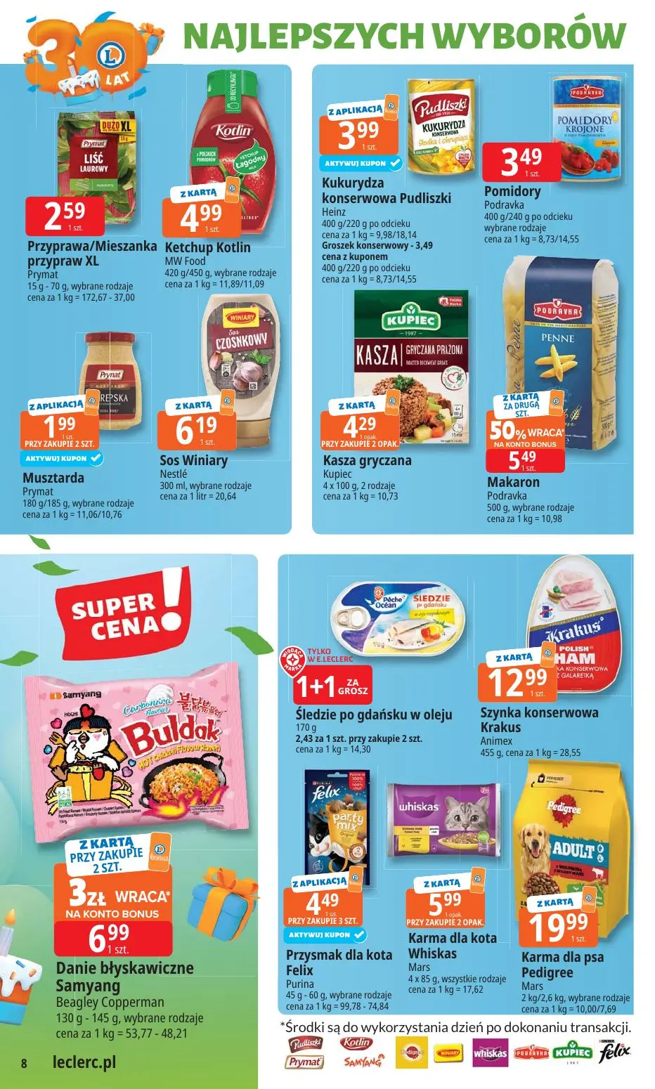 gazetka promocyjna E.Leclerc 30 lat Najlepszych wyborów - oferta rozszerzona - Strona 8