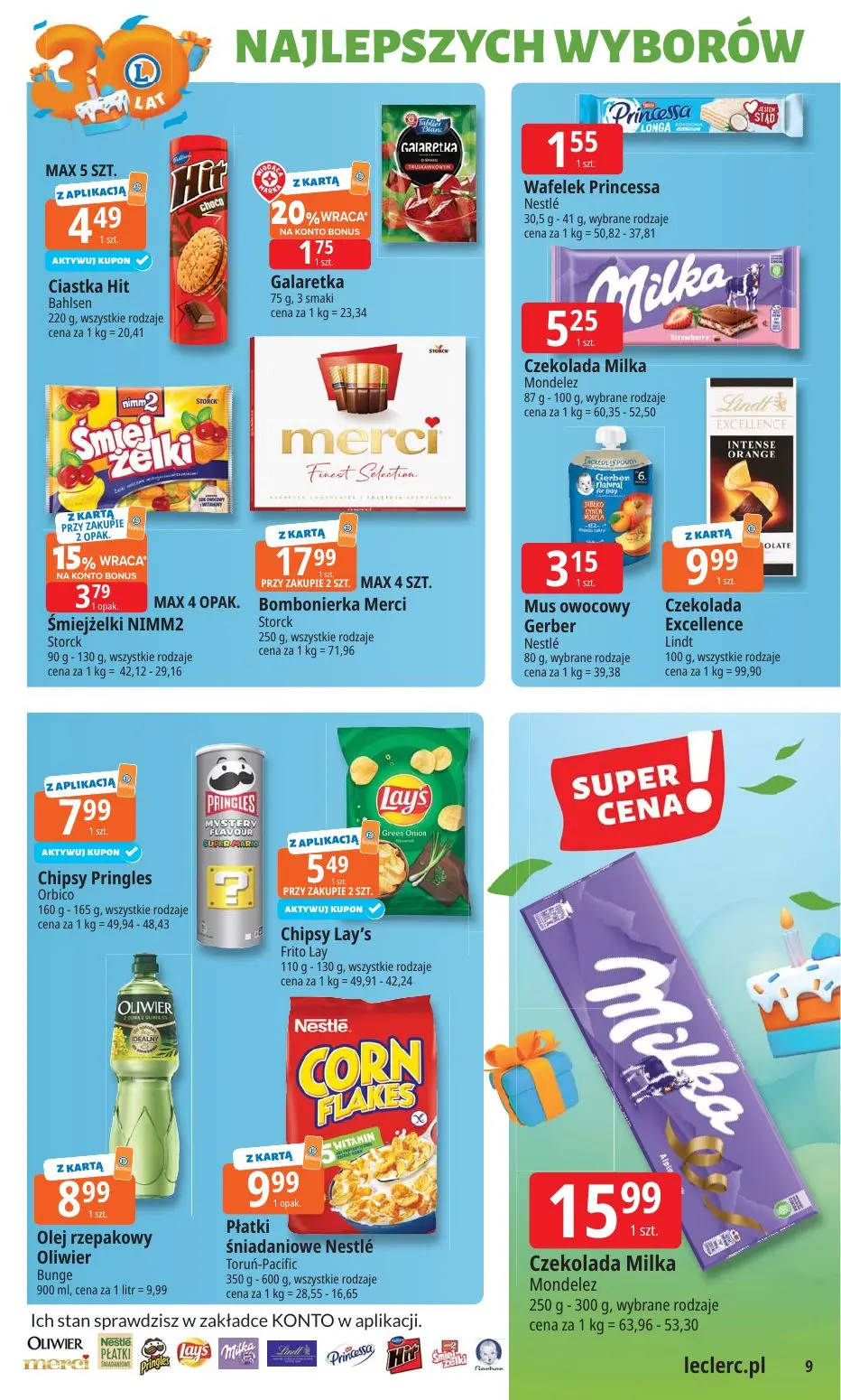 gazetka promocyjna E.Leclerc 30 lat Najlepszych wyborów - oferta rozszerzona - Strona 9