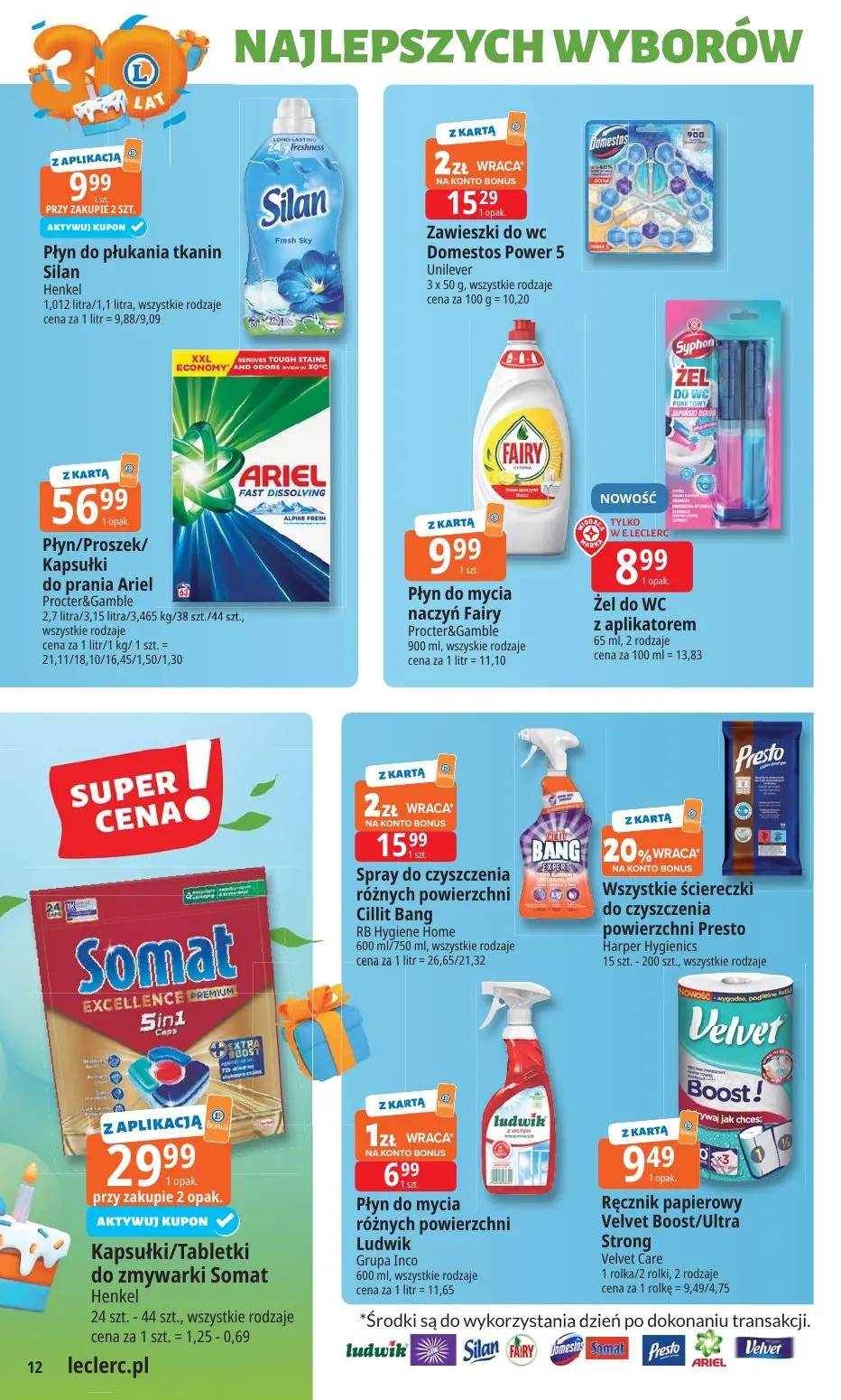 gazetka promocyjna E.Leclerc 30 lat Najlepszych wyborów - oferta rozszerzona - Strona 12