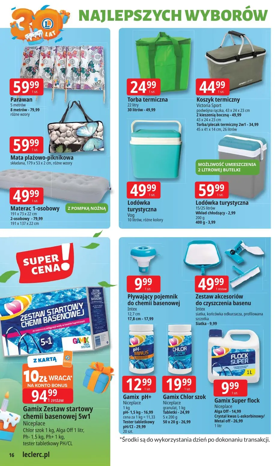 gazetka promocyjna E.Leclerc 30 lat Najlepszych wyborów - oferta rozszerzona - Strona 16