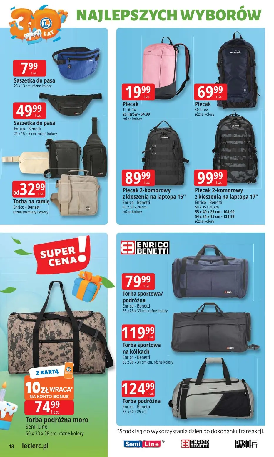 gazetka promocyjna E.Leclerc 30 lat Najlepszych wyborów - oferta rozszerzona - Strona 18