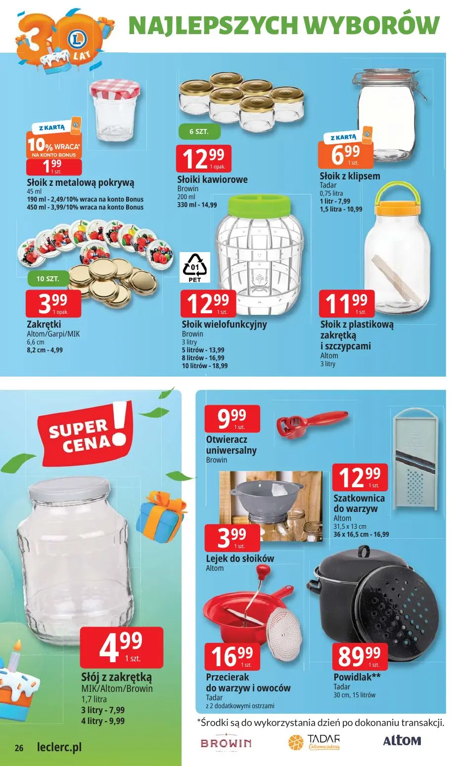 gazetka promocyjna E.Leclerc 30 lat Najlepszych wyborów - oferta rozszerzona - Strona 26