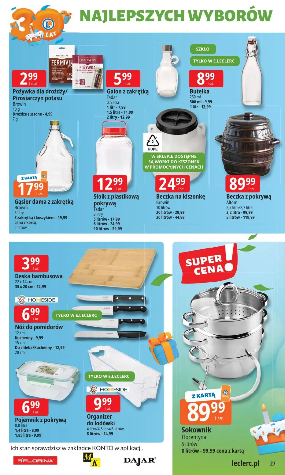 gazetka promocyjna E.Leclerc 30 lat Najlepszych wyborów - oferta rozszerzona - Strona 27