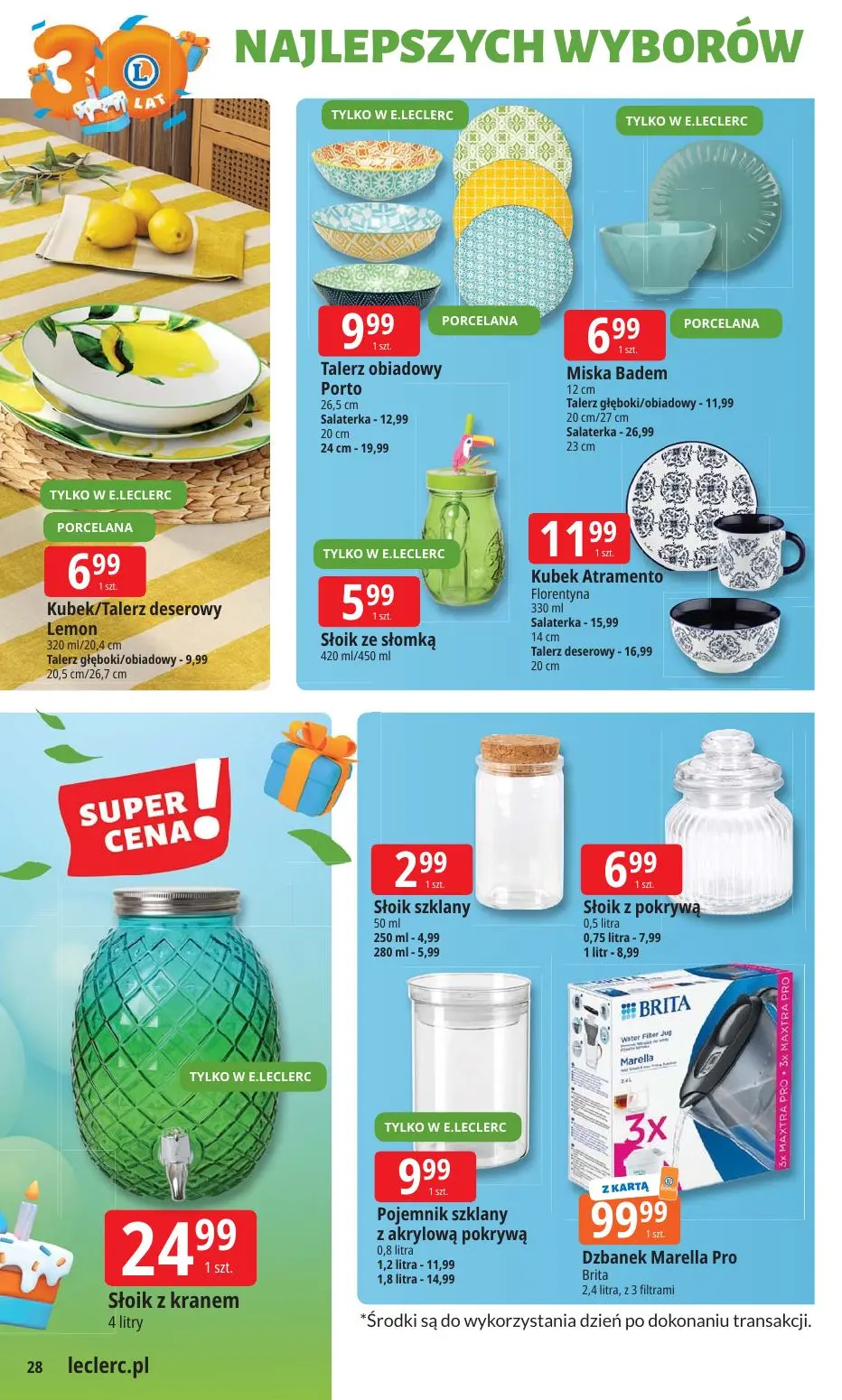 gazetka promocyjna E.Leclerc 30 lat Najlepszych wyborów - oferta rozszerzona - Strona 28