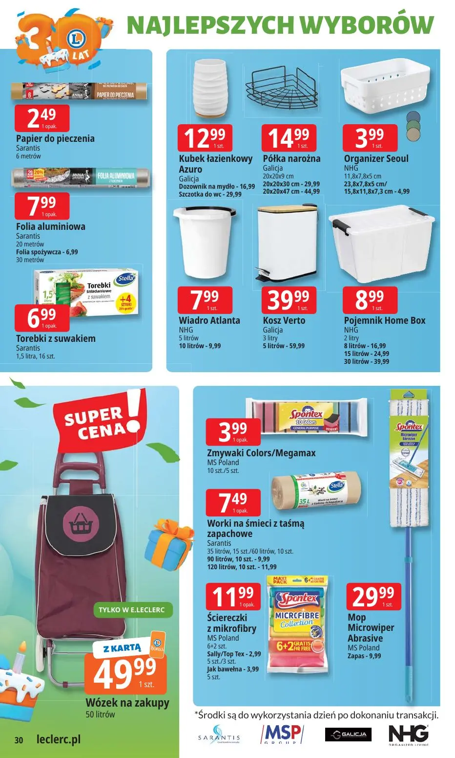 gazetka promocyjna E.Leclerc 30 lat Najlepszych wyborów - oferta rozszerzona - Strona 30