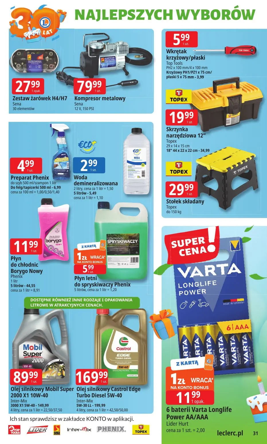 gazetka promocyjna E.Leclerc 30 lat Najlepszych wyborów - oferta rozszerzona - Strona 31