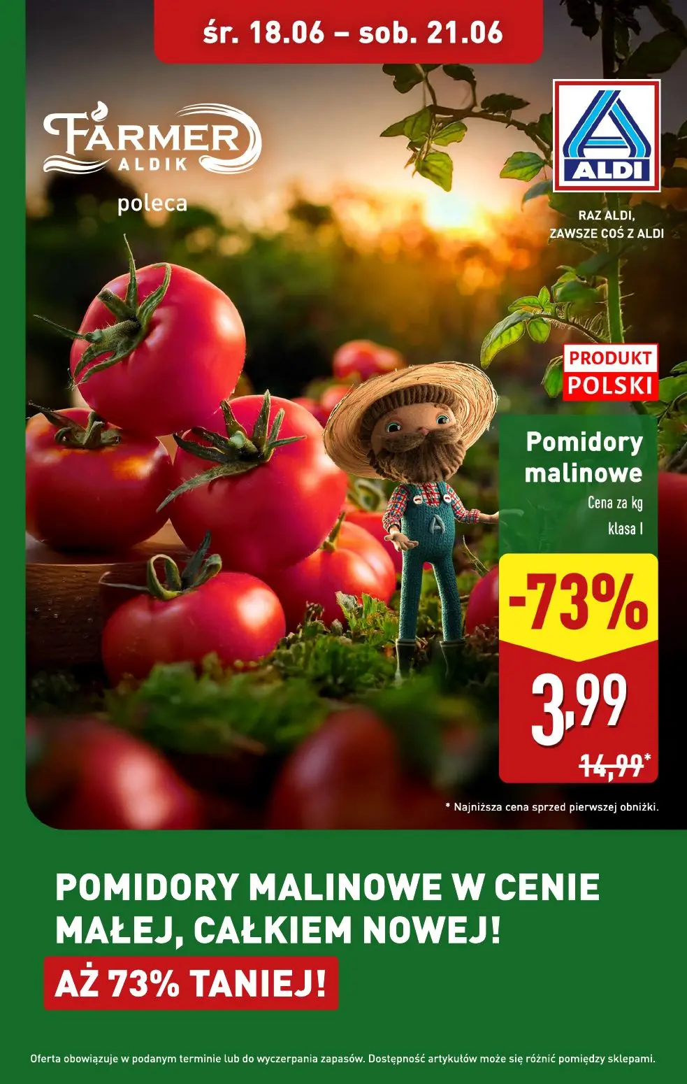 gazetka promocyjna ALDI Pomidory 🍅 - Strona 1