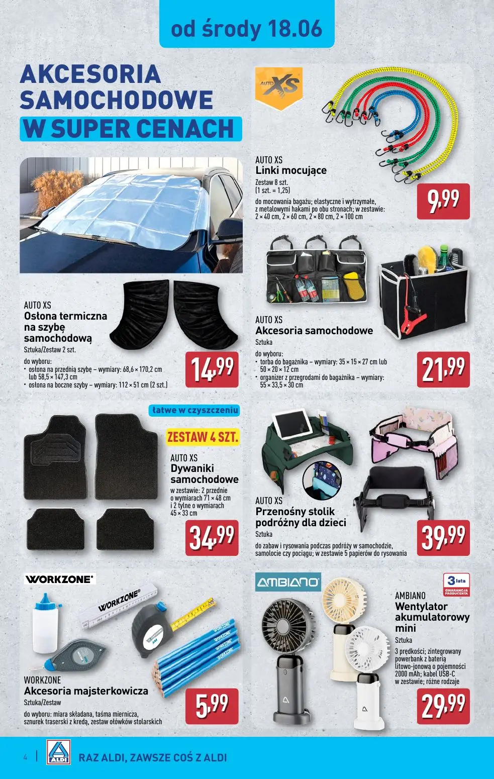 gazetka promocyjna ALDI Artykuły przemysłowe i tekstylia od środy i od soboty - Strona 4