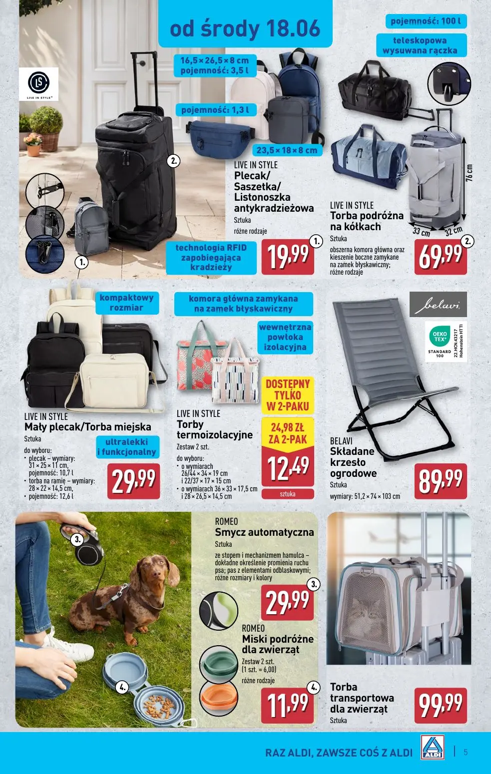 gazetka promocyjna ALDI Artykuły przemysłowe i tekstylia od środy i od soboty - Strona 5