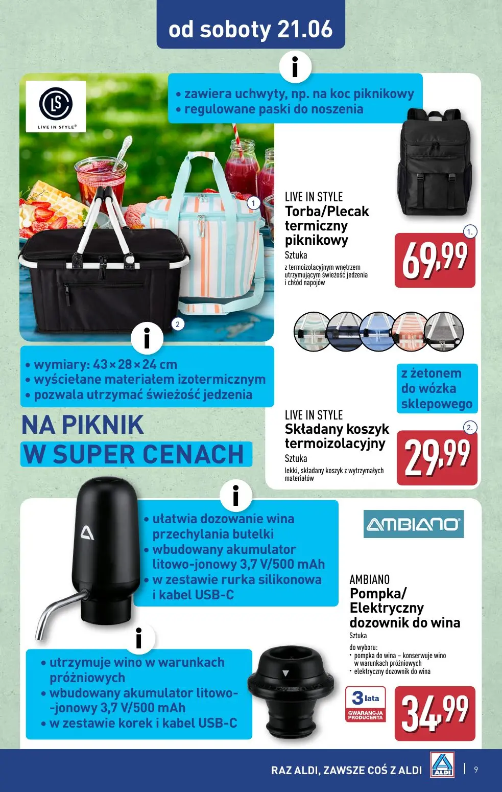 gazetka promocyjna ALDI Artykuły przemysłowe i tekstylia od środy i od soboty - Strona 9