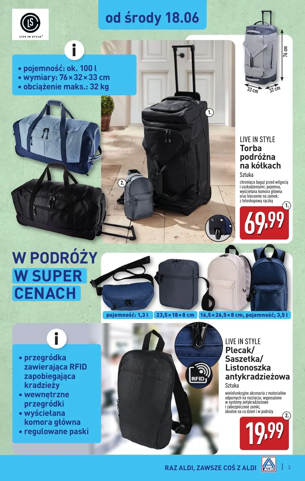 gazetka promocyjna ALDI Artykuły przemysłowe i tekstylia od środy i od soboty - Strona 3