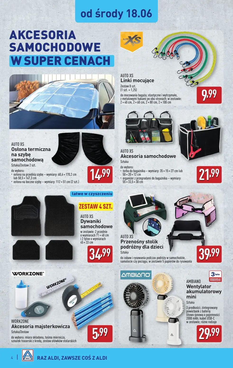 gazetka promocyjna ALDI Artykuły przemysłowe i tekstylia od środy i od soboty - Strona 4
