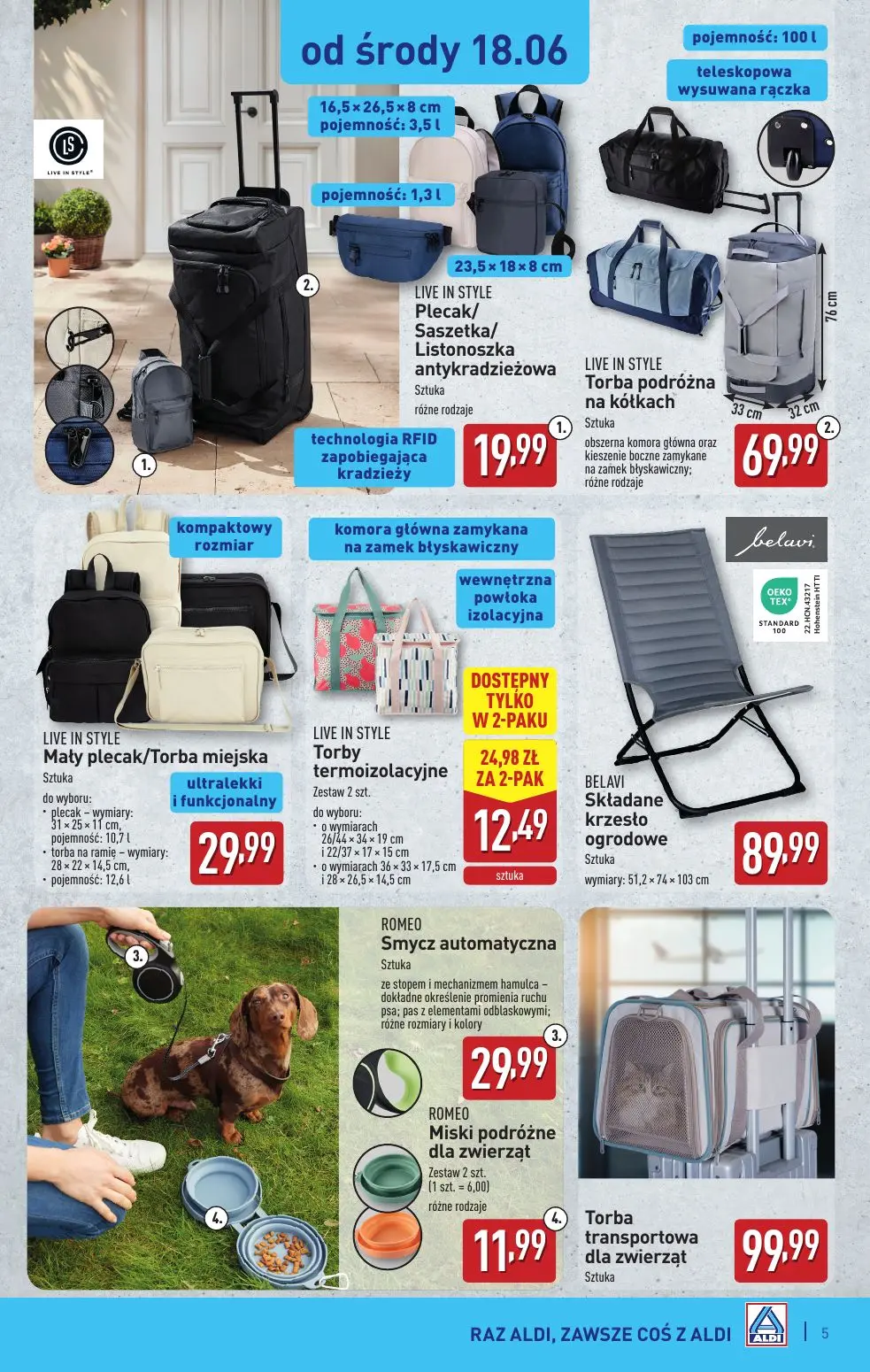gazetka promocyjna ALDI Artykuły przemysłowe i tekstylia od środy i od soboty - Strona 5
