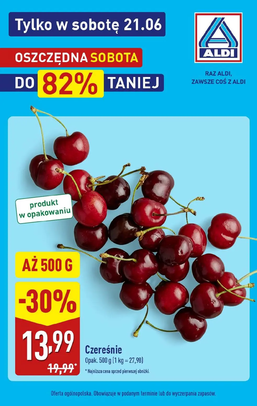 gazetka promocyjna ALDI Tylko w SOBOTĘ! 🍒 - Strona 1