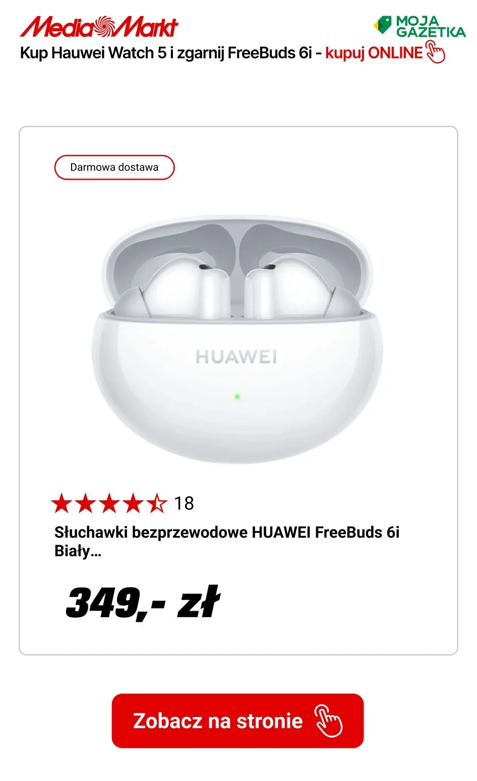 gazetka promocyjna Media Markt Premiera Huawei watch 5- Słuchawki w PREZENCIE!!! - Strona 3