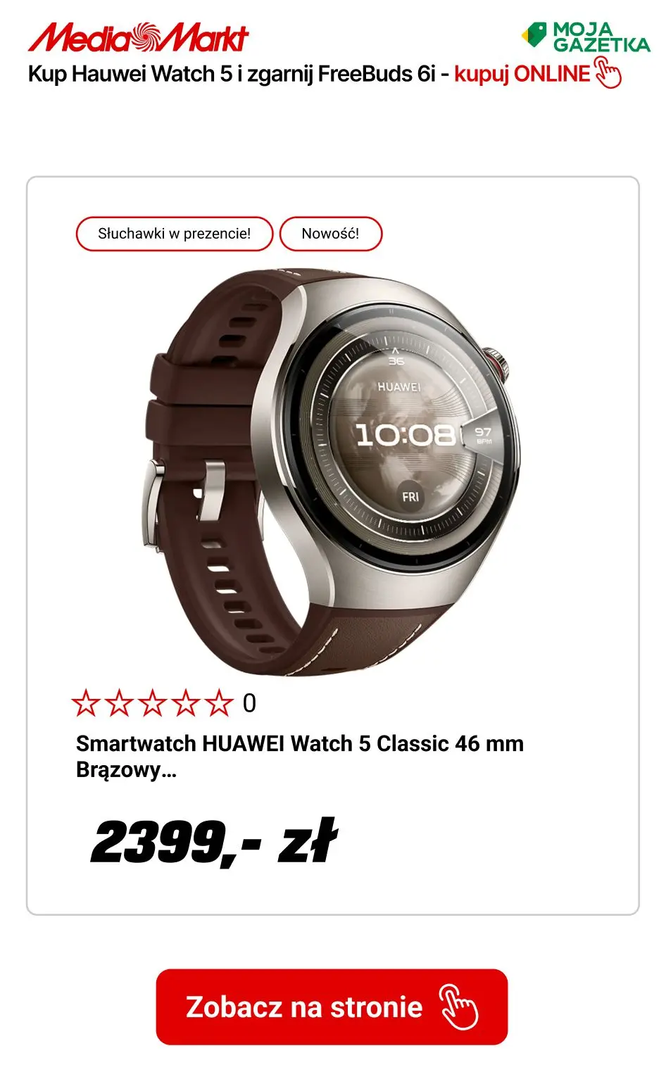 gazetka promocyjna Media Markt Premiera Huawei watch 5- Słuchawki w PREZENCIE!!! - Strona 4