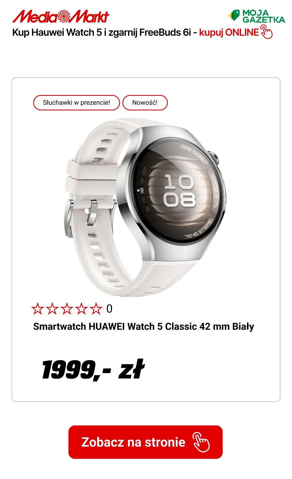 gazetka promocyjna Media Markt Premiera Huawei watch 5- Słuchawki w PREZENCIE!!! - Strona 9