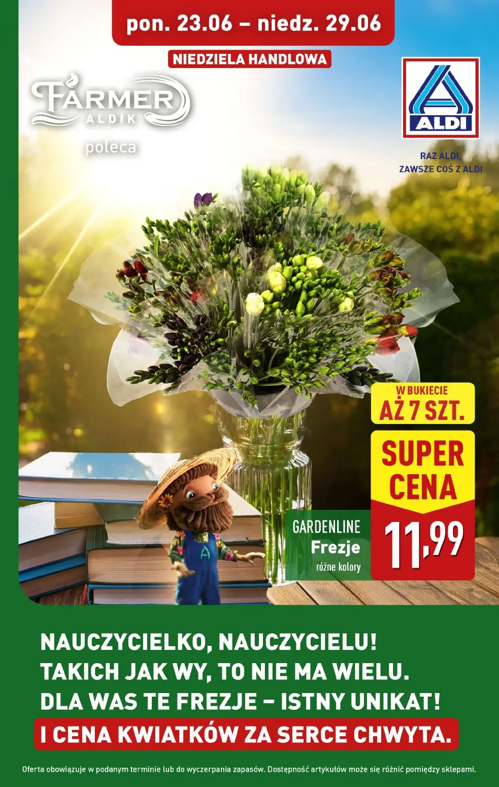 gazetka promocyjna ALDI Farmer Aldik poleca frezje 💐 - Strona 1