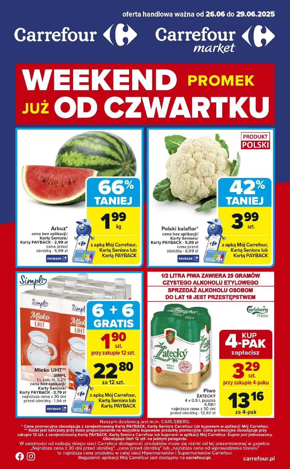 gazetka promocyjna Carrefour Market Weekend od czwartku - Strona 1