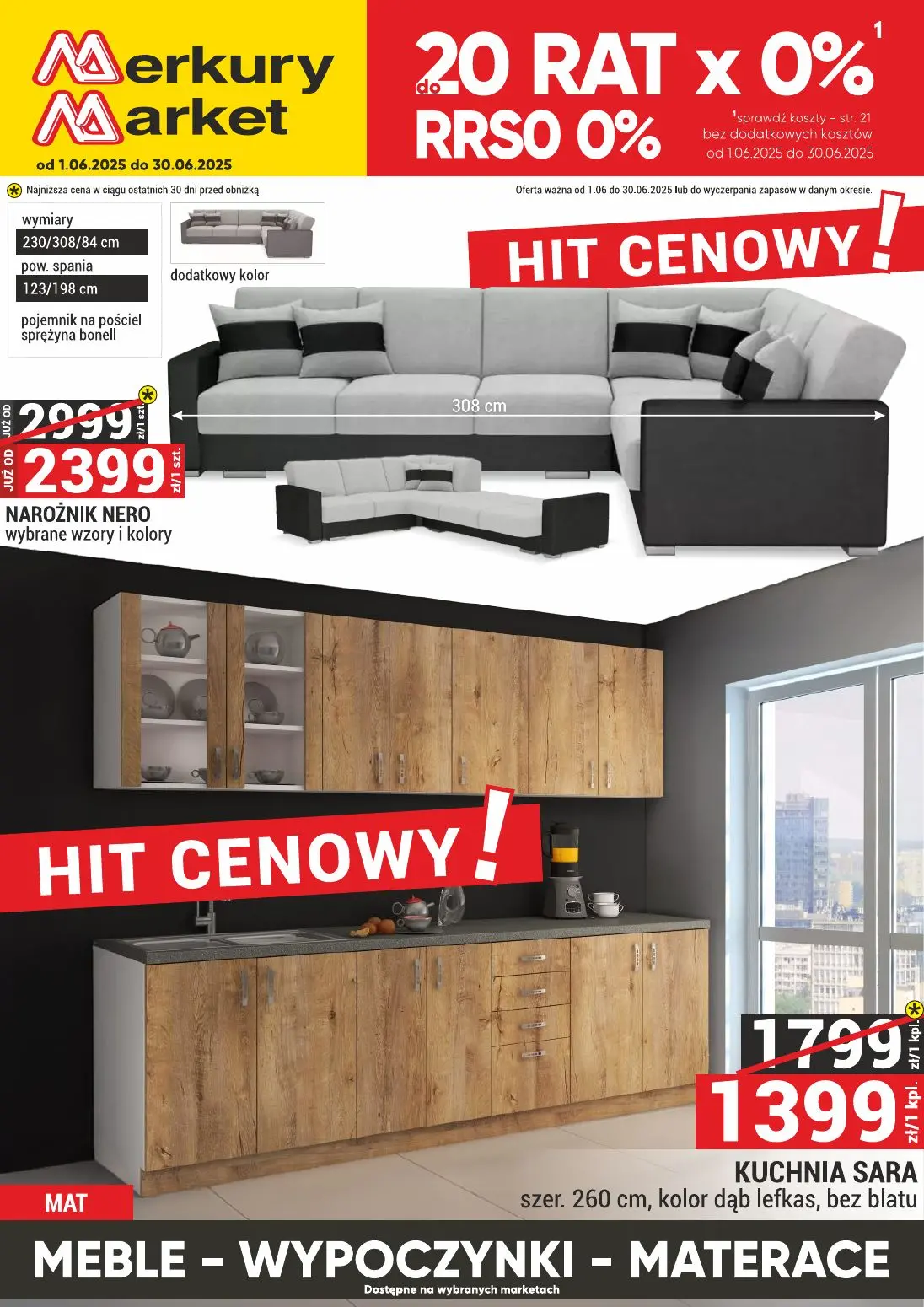 gazetka promocyjna Merkury Market Meble - Wypoczynki - Materace - Strona 1