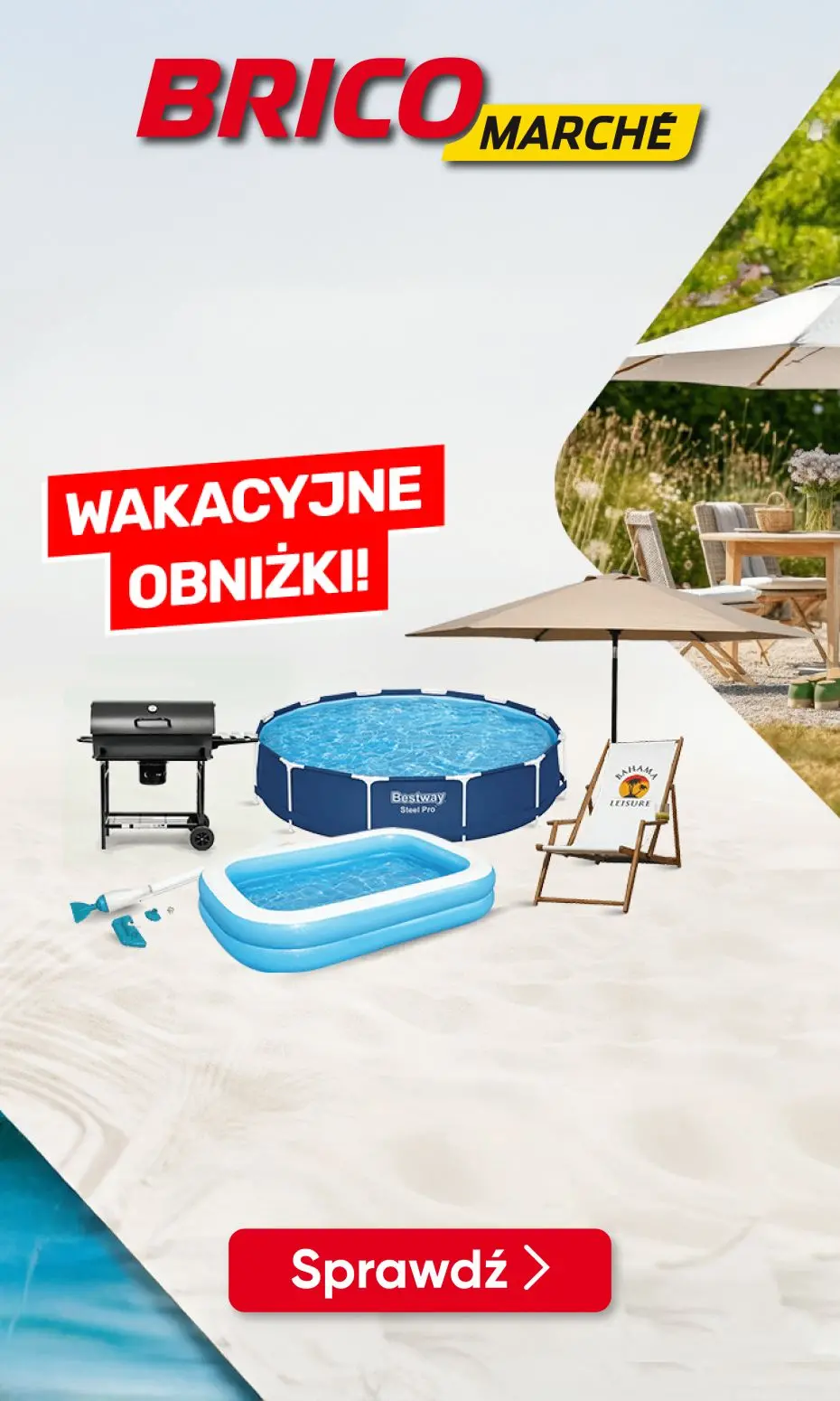 gazetka promocyjna BRICOMARCHE Wakacyjne OBNIŻKI! - świetne ceny na wakacyjne produkty. - Strona 1