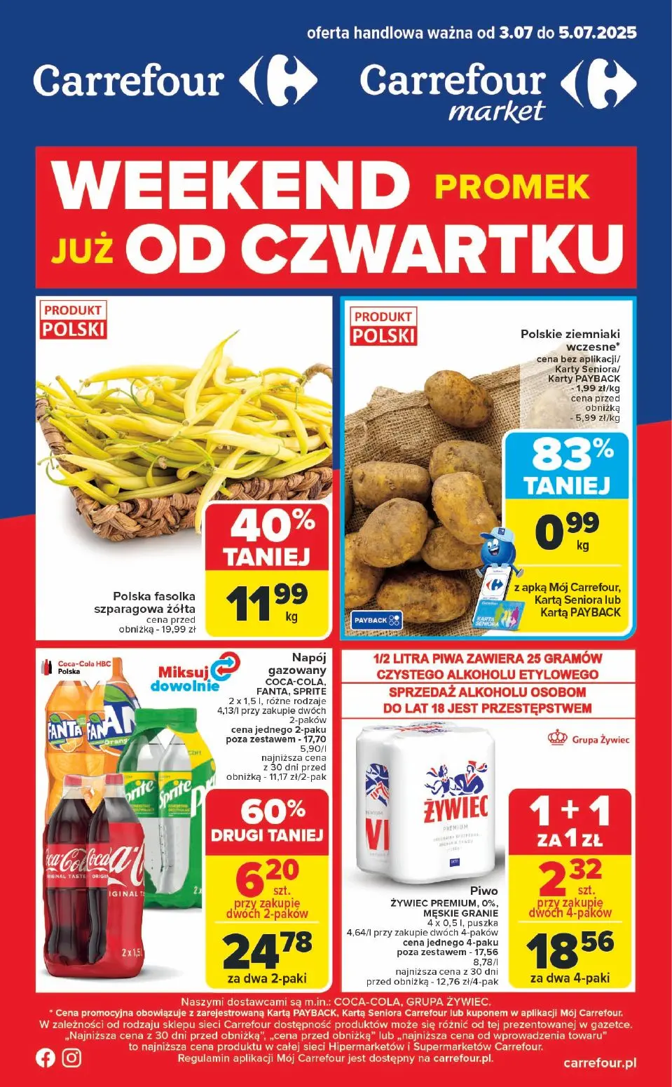 gazetka promocyjna Carrefour Market Weekend od czwartku - Strona 1
