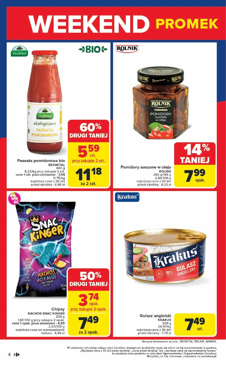 gazetka promocyjna Carrefour Market Weekend od czwartku - Strona 4