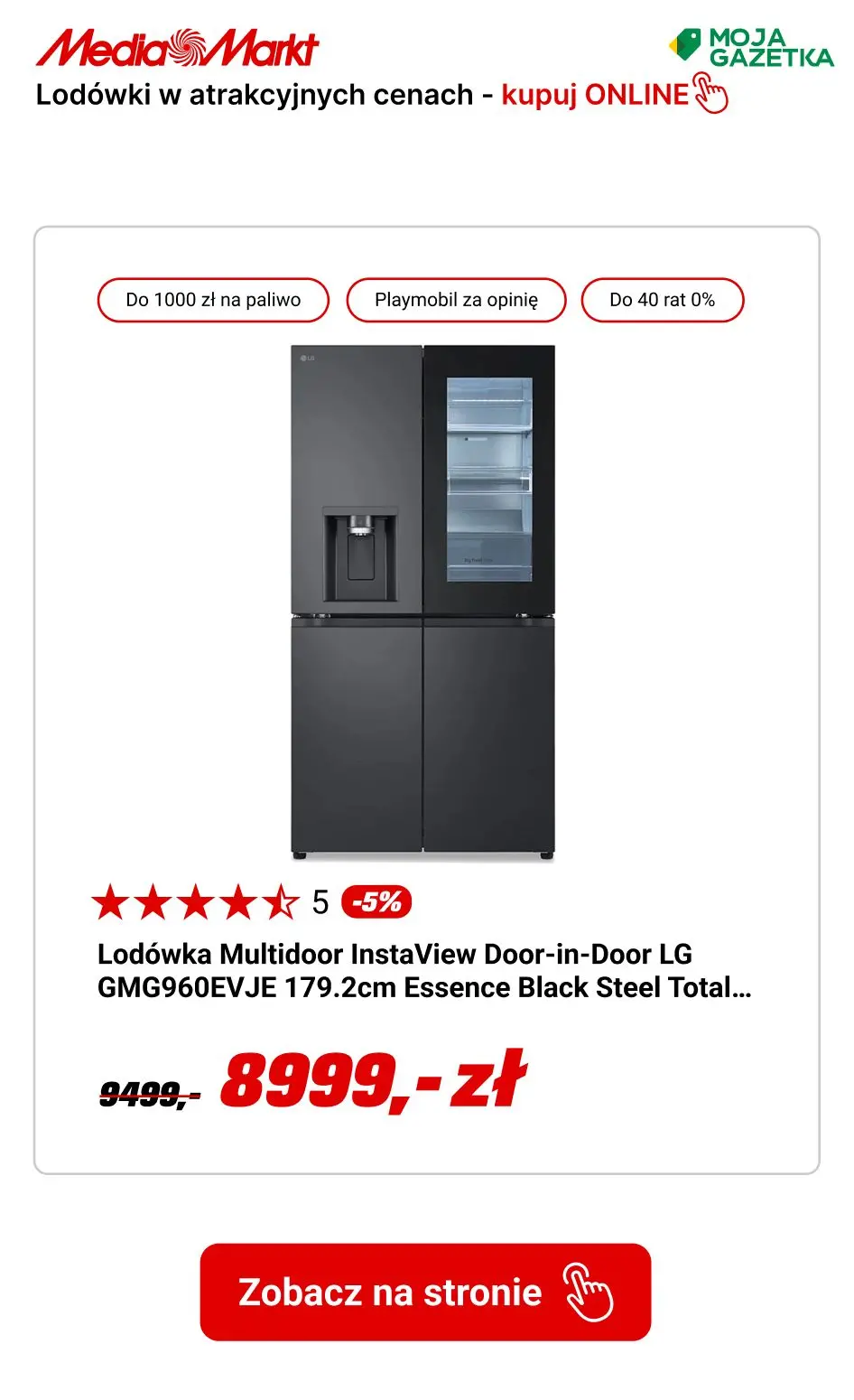 gazetka promocyjna Media Markt Lodówki w atrakcyjnych cenach -10% TANIEJ! - Strona 8