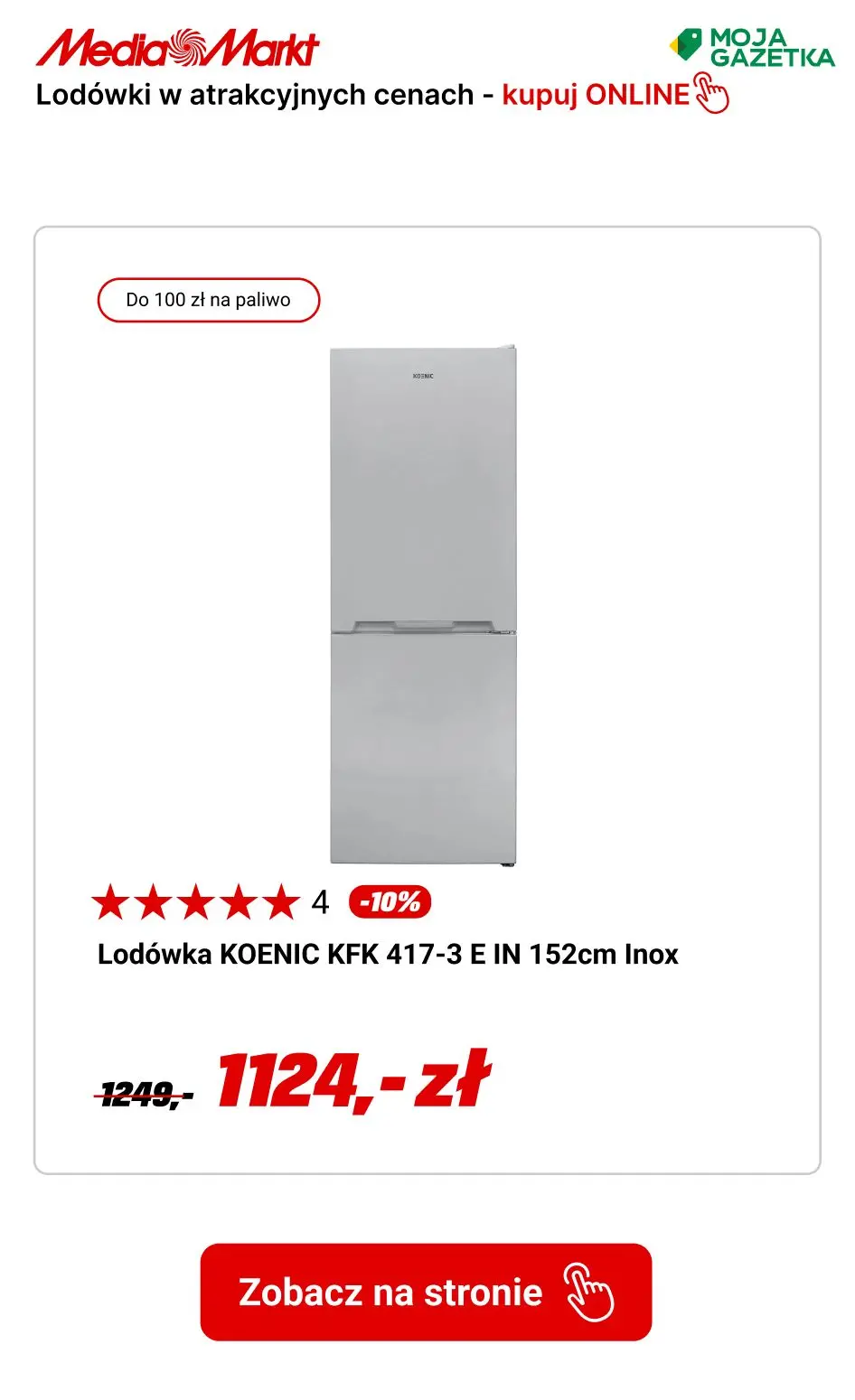 gazetka promocyjna Media Markt Lodówki w atrakcyjnych cenach -10% TANIEJ! - Strona 12