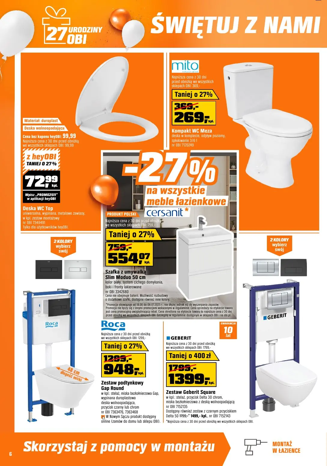 gazetka promocyjna OBI 27 urodziny - Strona 6