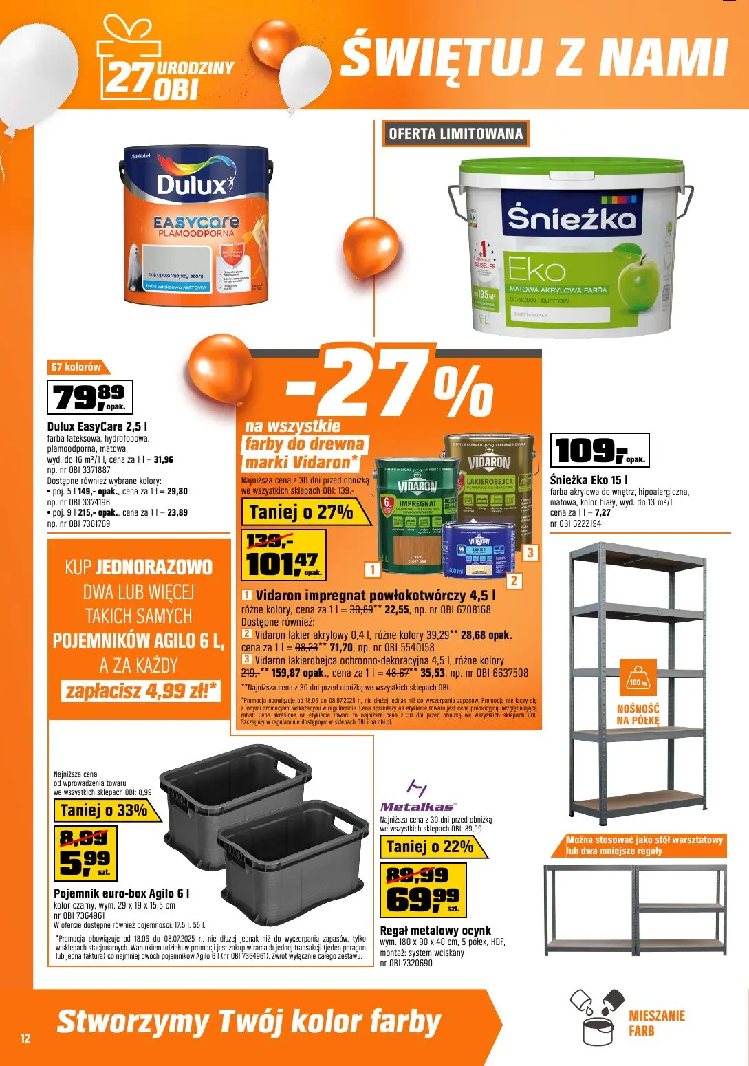 gazetka promocyjna OBI 27 urodziny - Strona 12