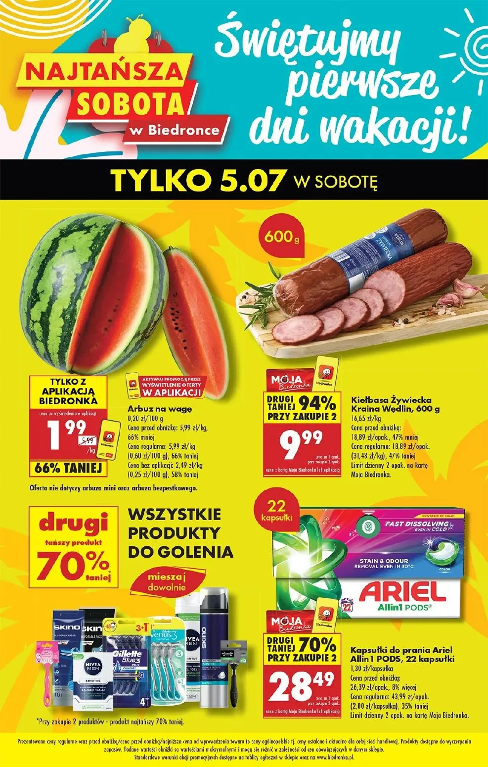 gazetka promocyjna Biedronka Najtańsza sobota - Strona 1