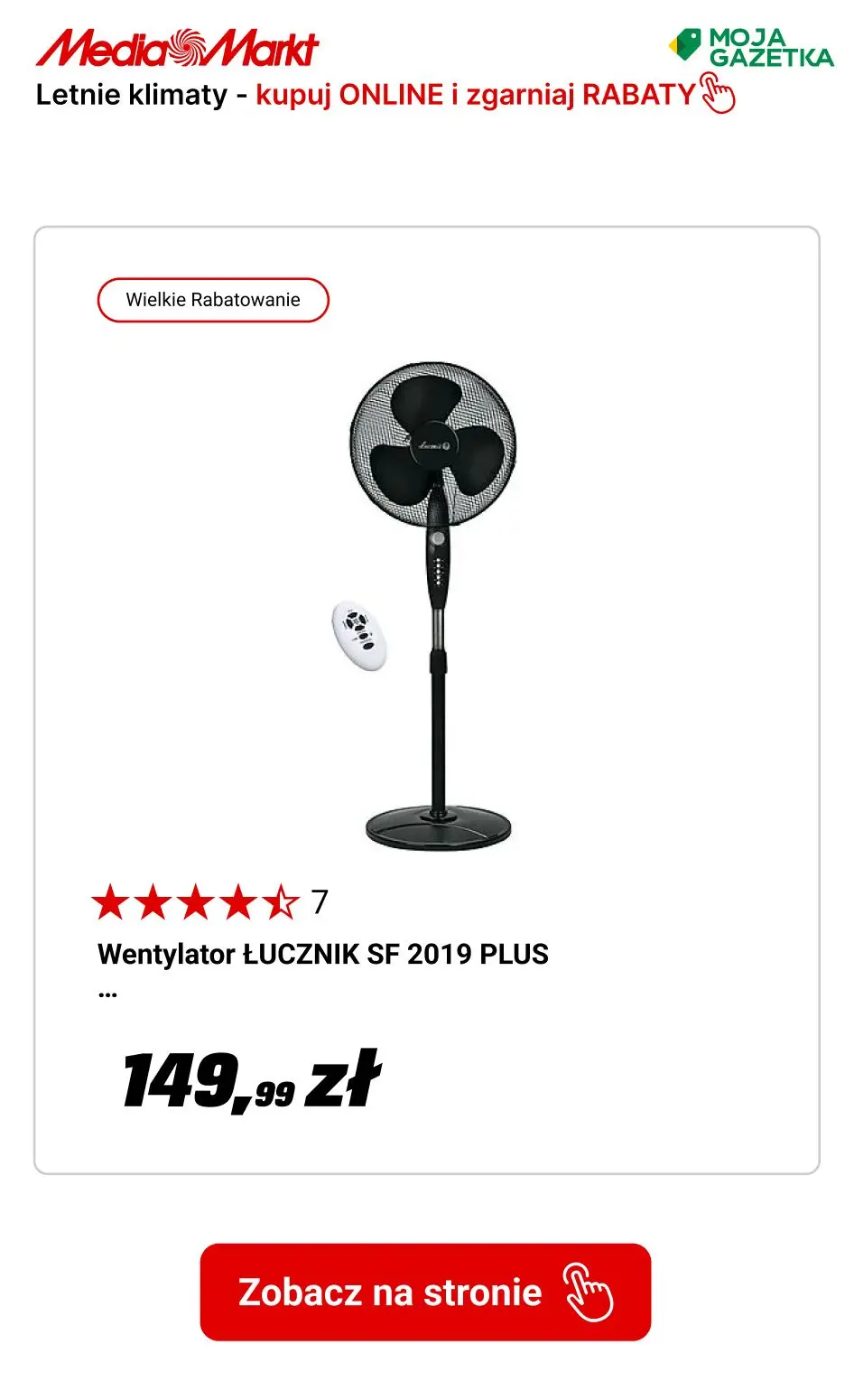 gazetka promocyjna Media Markt Letnie klimaty, gorące RABATY! - Strona 7