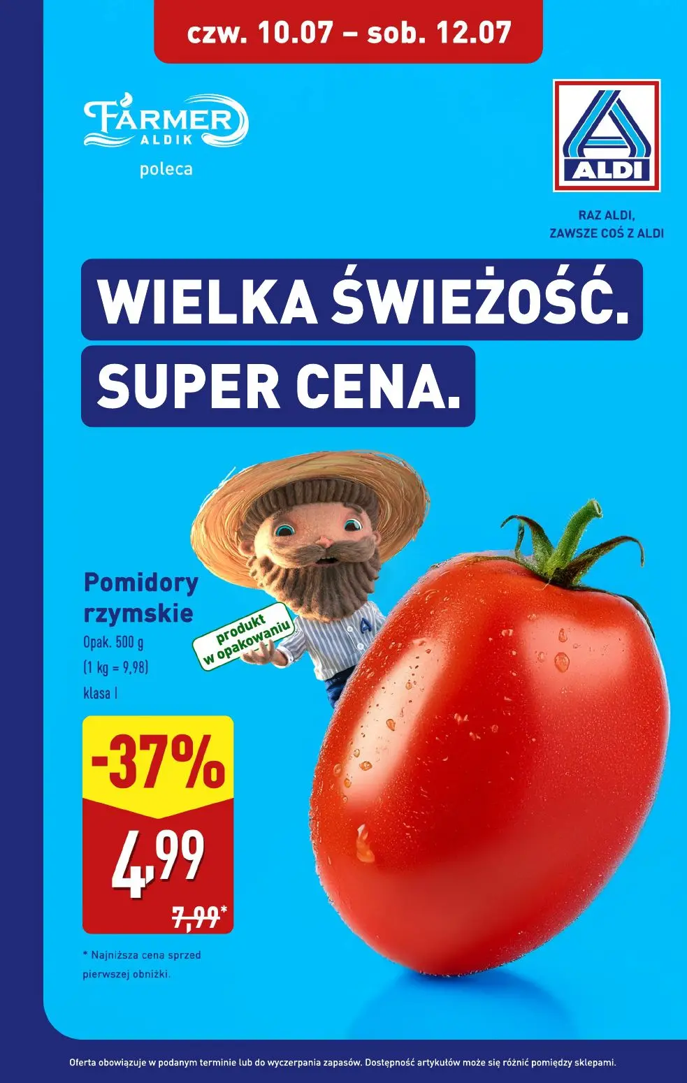 gazetka promocyjna ALDI Pomidory rzymskie 🍅 - Strona 1