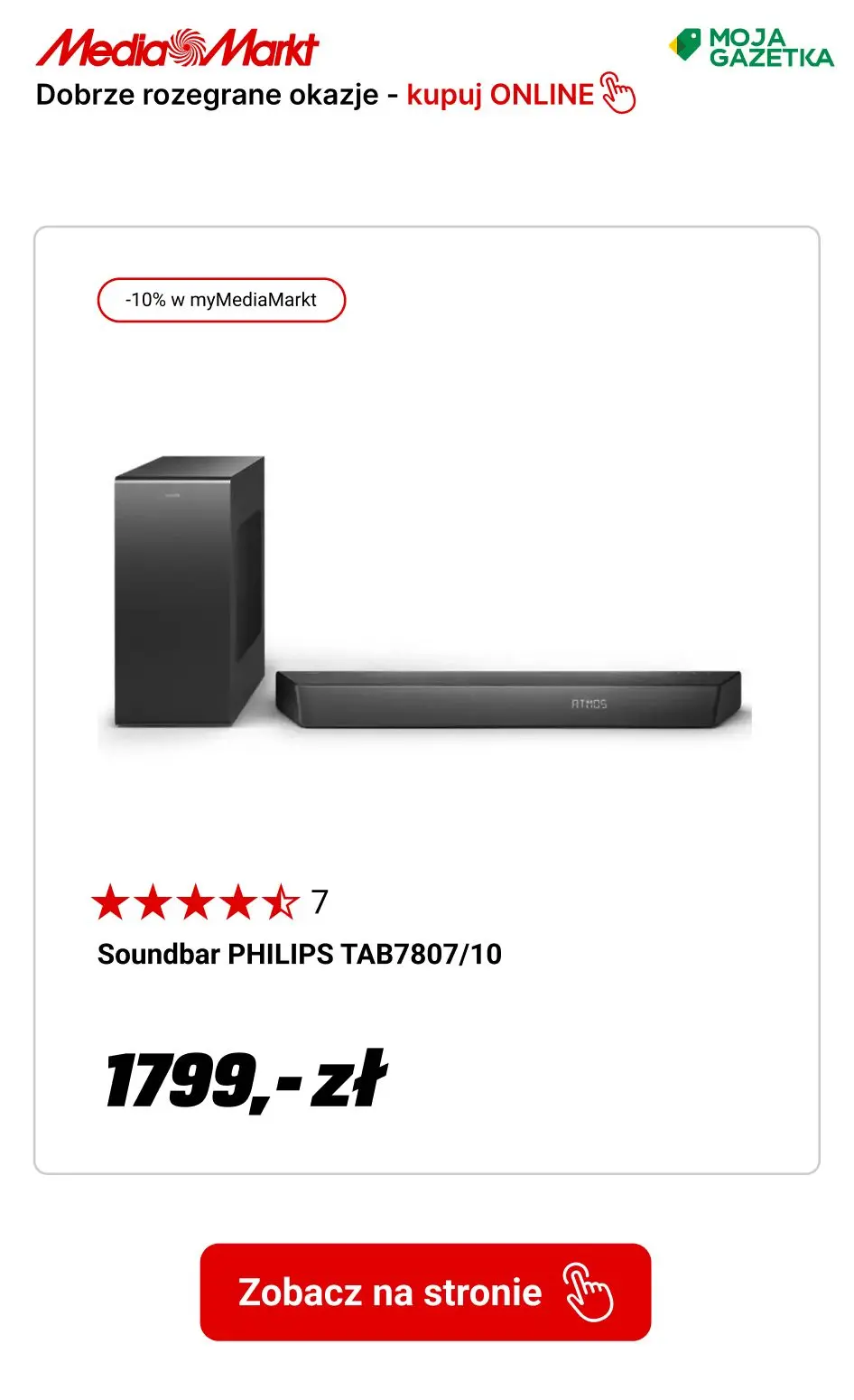gazetka promocyjna Media Markt Tylko w myMediaMarkt: -10% na zestaw TV + soundbar! - Strona 12