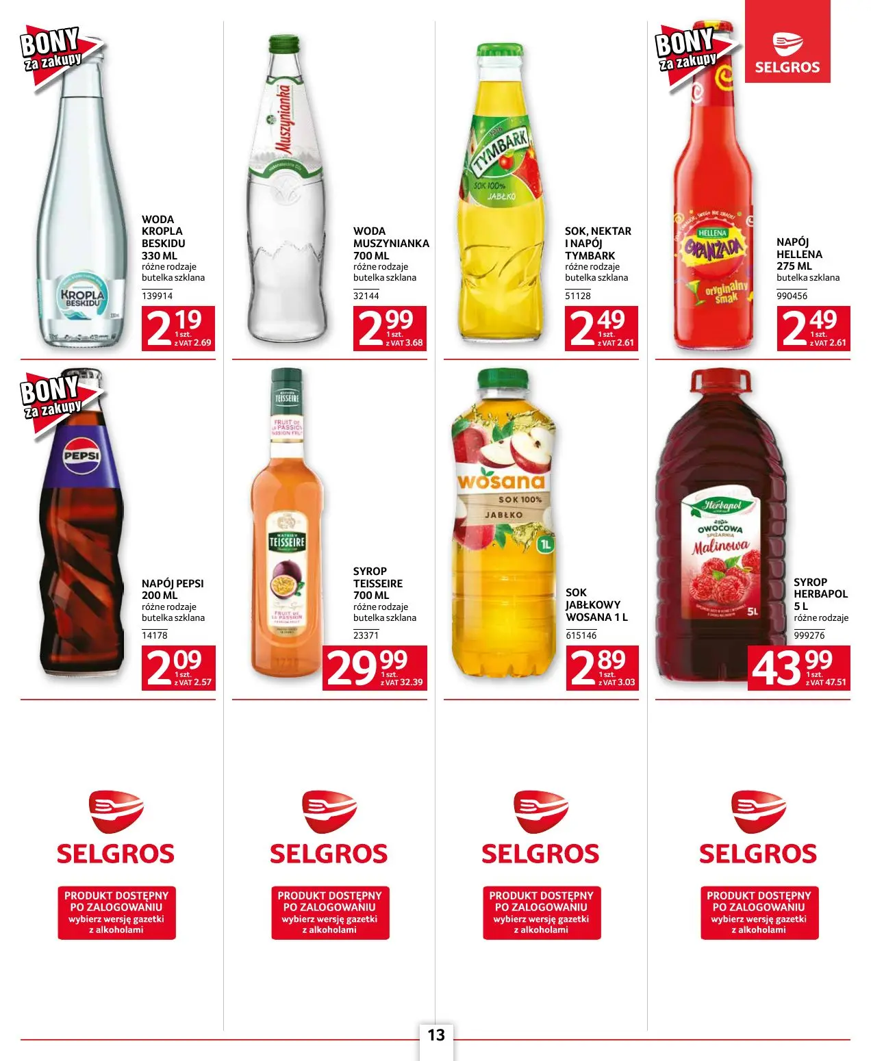 gazetka promocyjna SELGROS Oferta dla gastronomii - Strona 13