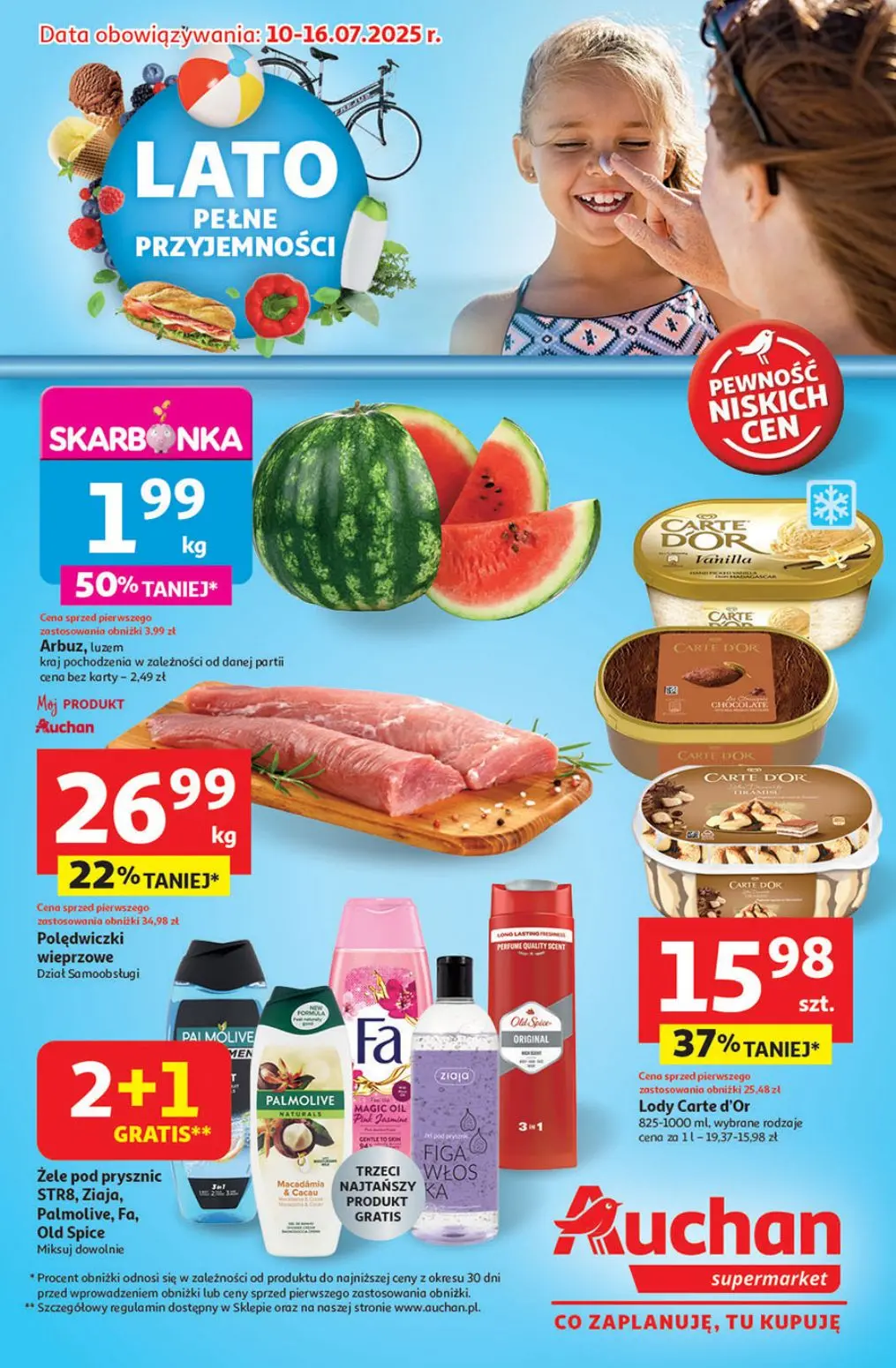 gazetka promocyjna Auchan Supermarket Lato pełne przyjemności - Strona 1