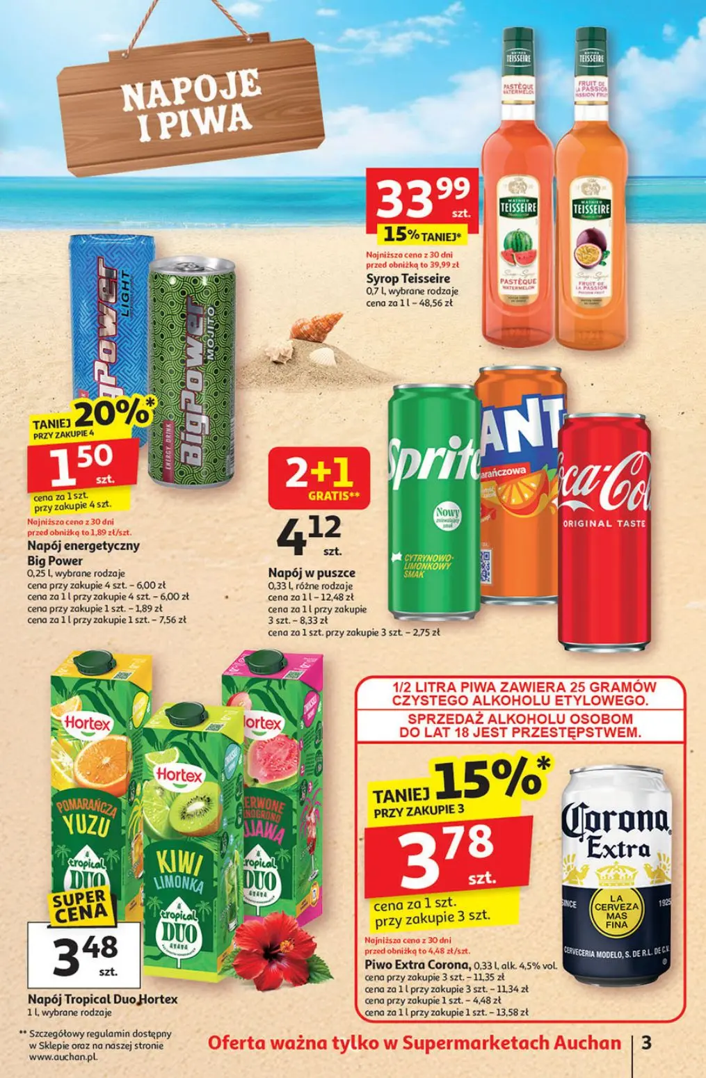 gazetka promocyjna Auchan Supermarket Lato pełne przyjemności - Strona 3