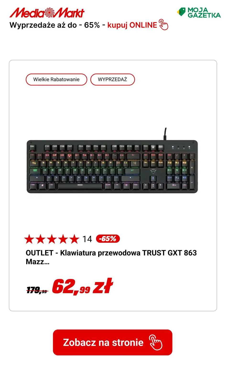 gazetka promocyjna Media Markt WYPRZEDAŻ aż do -65%!! - Strona 14
