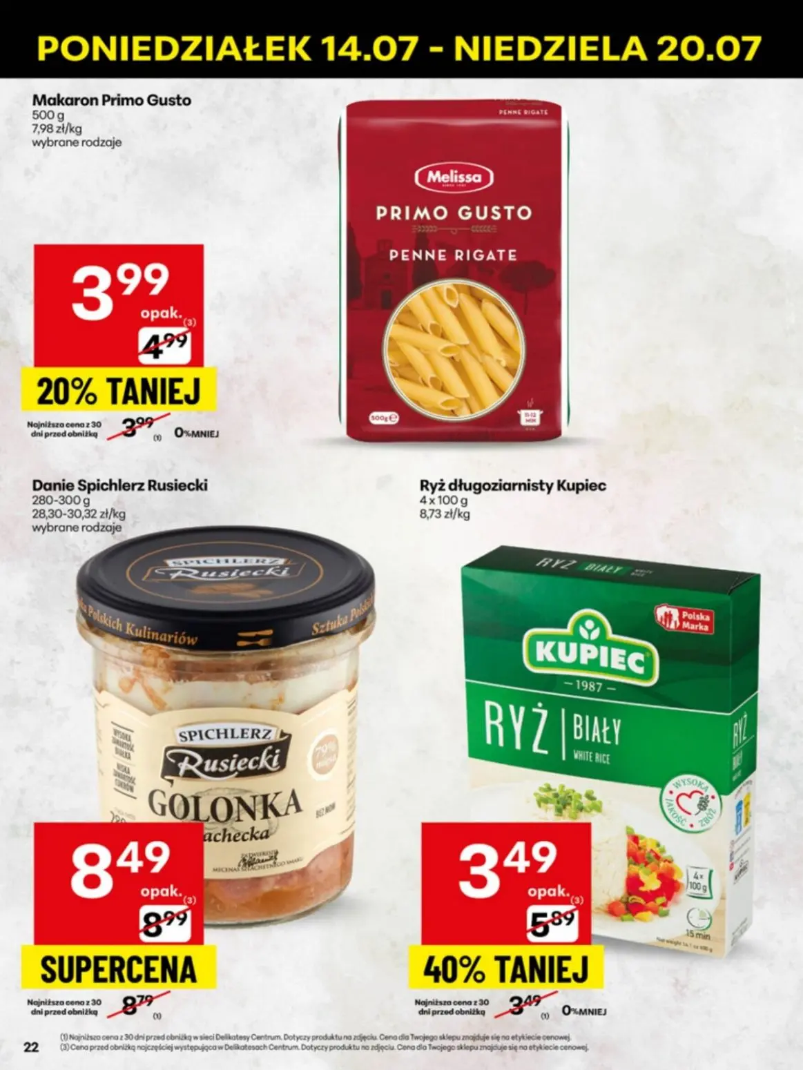 gazetka promocyjna Delikatesy Centrum Od poniedziałku - Strona 22