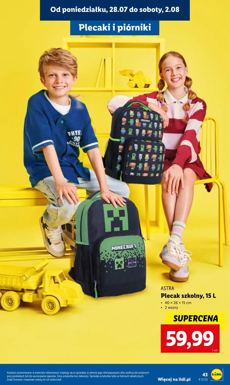 gazetka promocyjna LIDL Kompletna wyprawka w megacenach - Strona 45