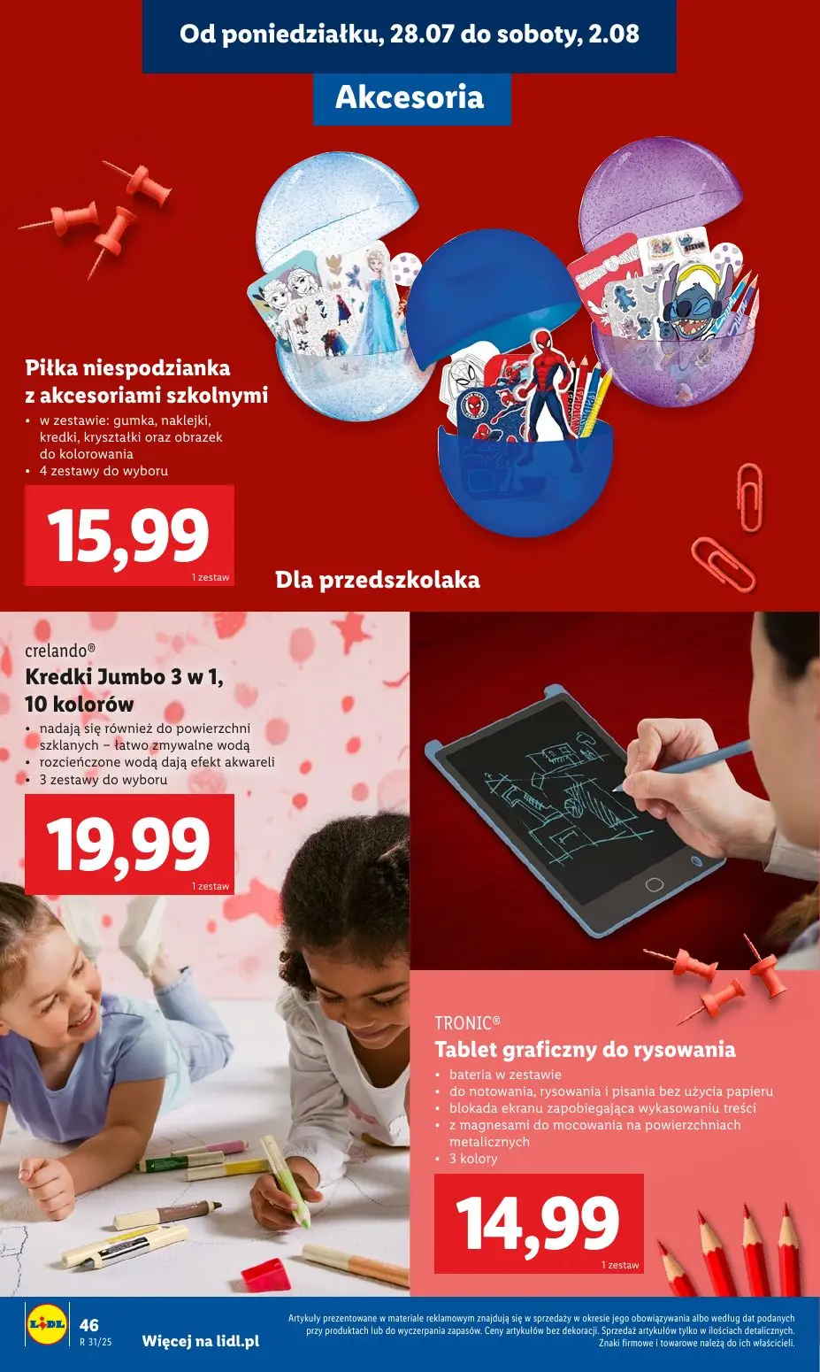 gazetka promocyjna LIDL Kompletna wyprawka w megacenach - Strona 48