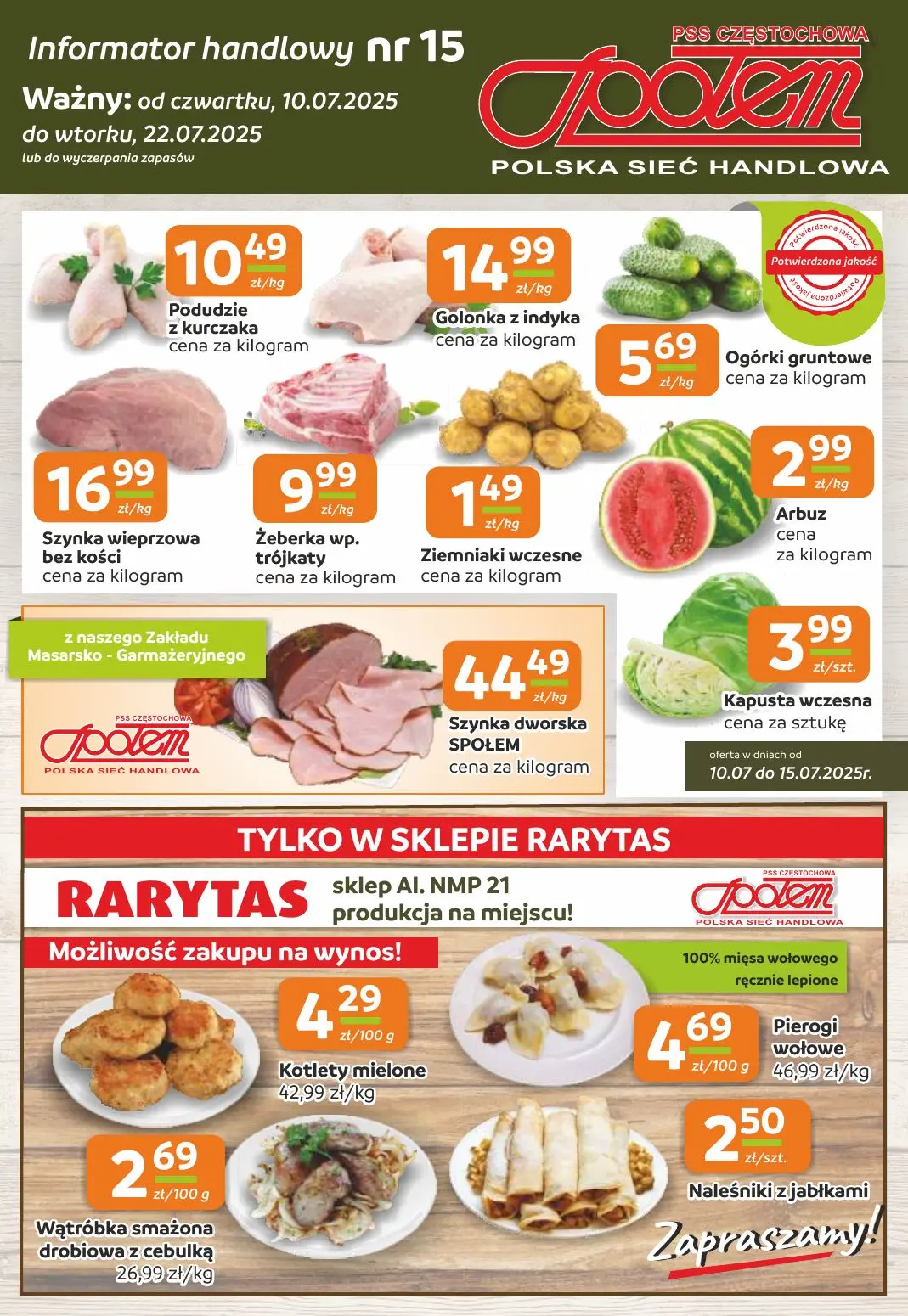gazetka promocyjna Społem Częstochowa Polska sieć handlowa - Strona 1