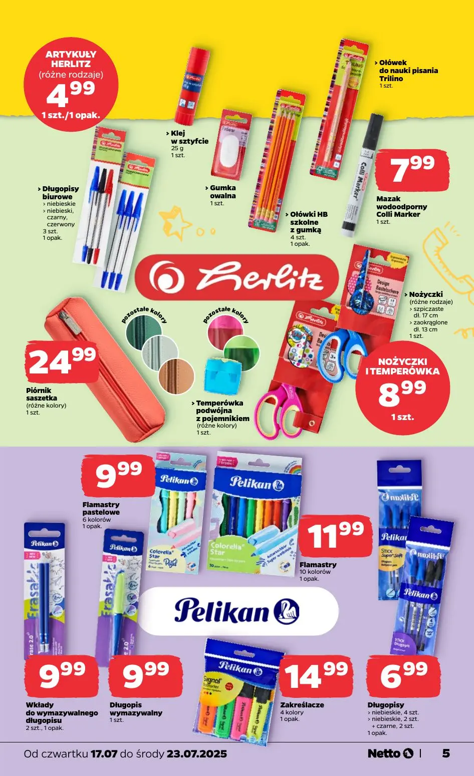 gazetka promocyjna NETTO Powrót do szkoły 🎒📖✏️ - Strona 5