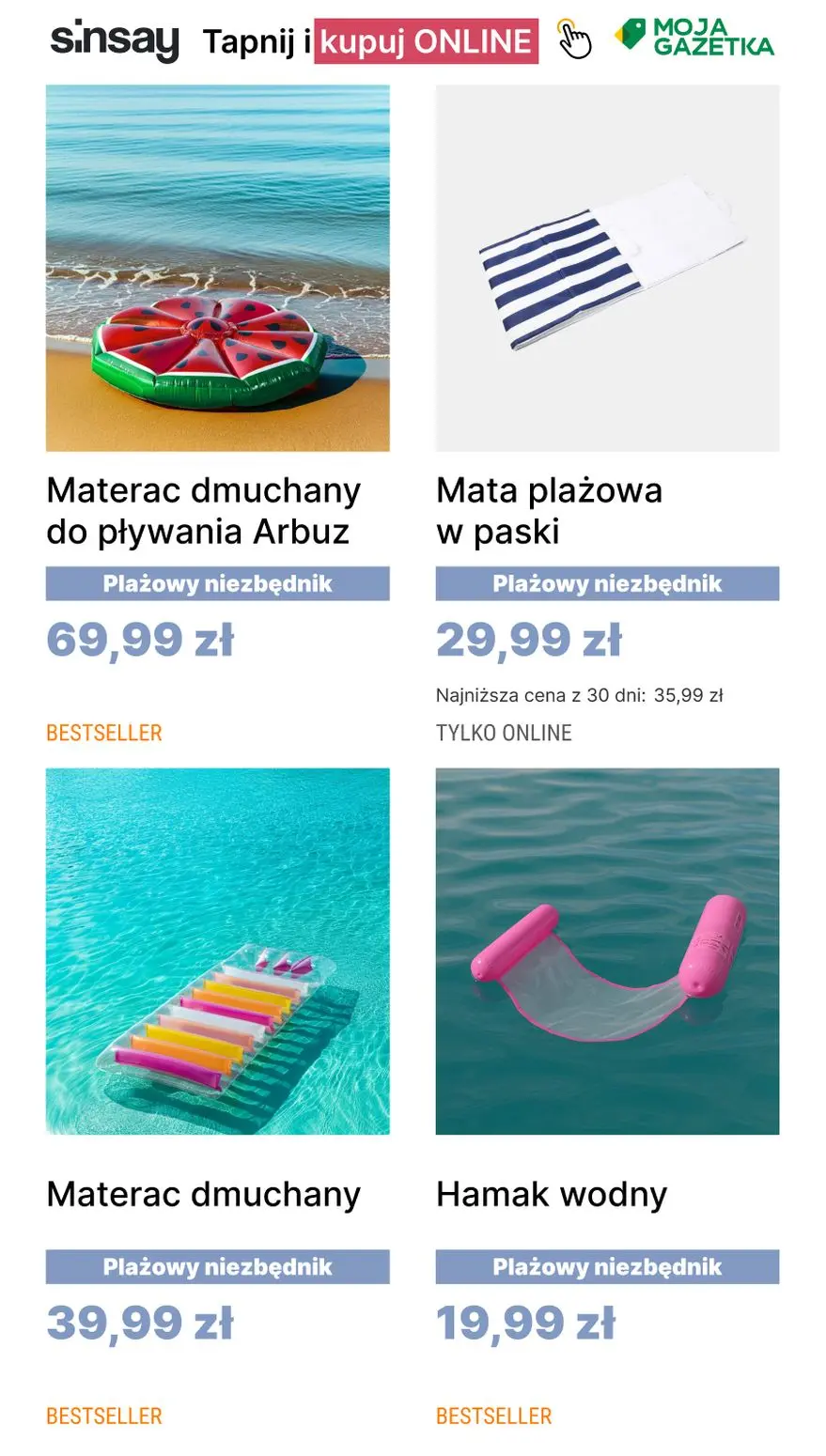 gazetka promocyjna Sinsay Plażowy niezbędnik 🐚🐚 - Strona 8