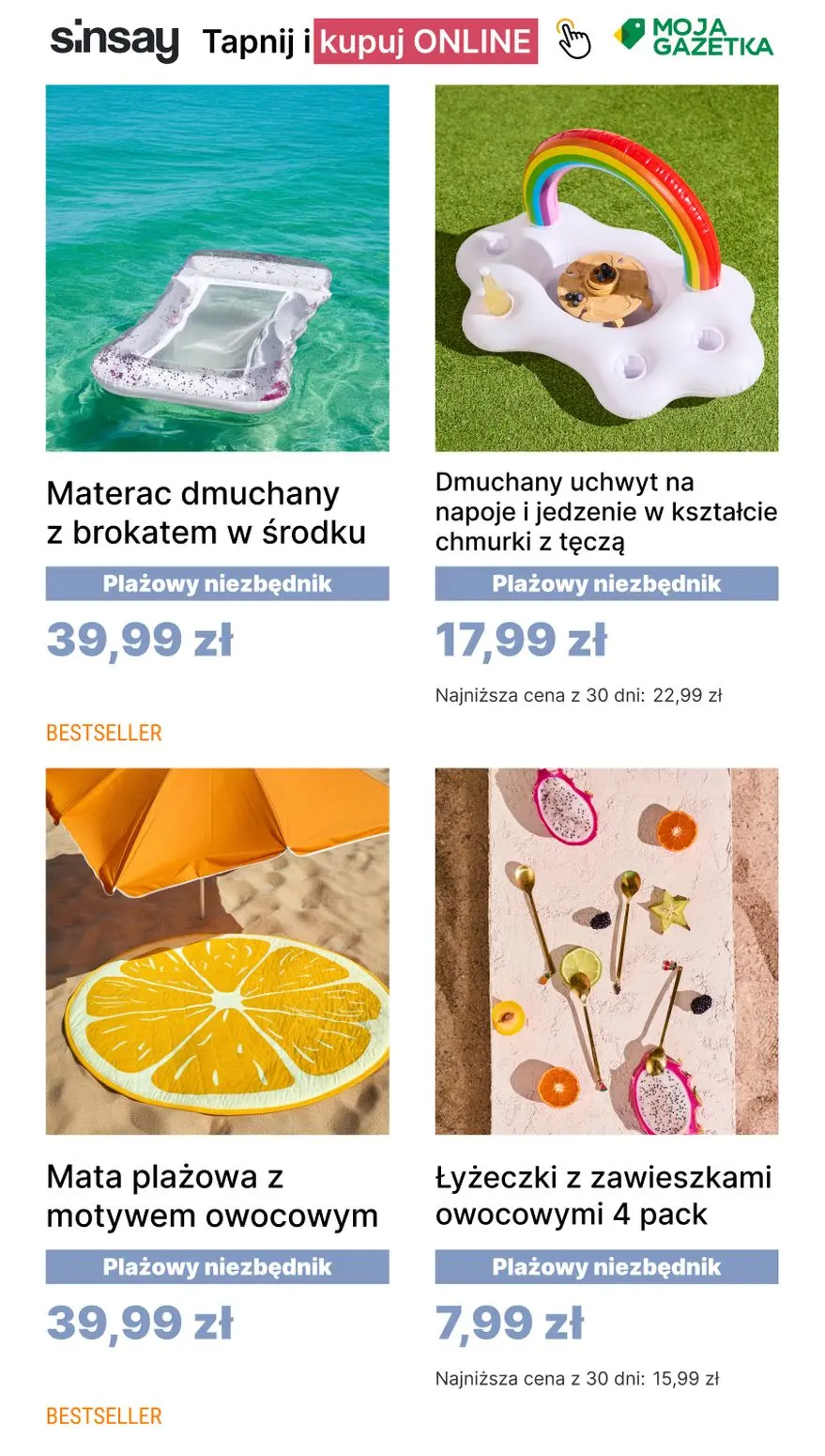 gazetka promocyjna Sinsay Plażowy niezbędnik 🐚🐚 - Strona 9
