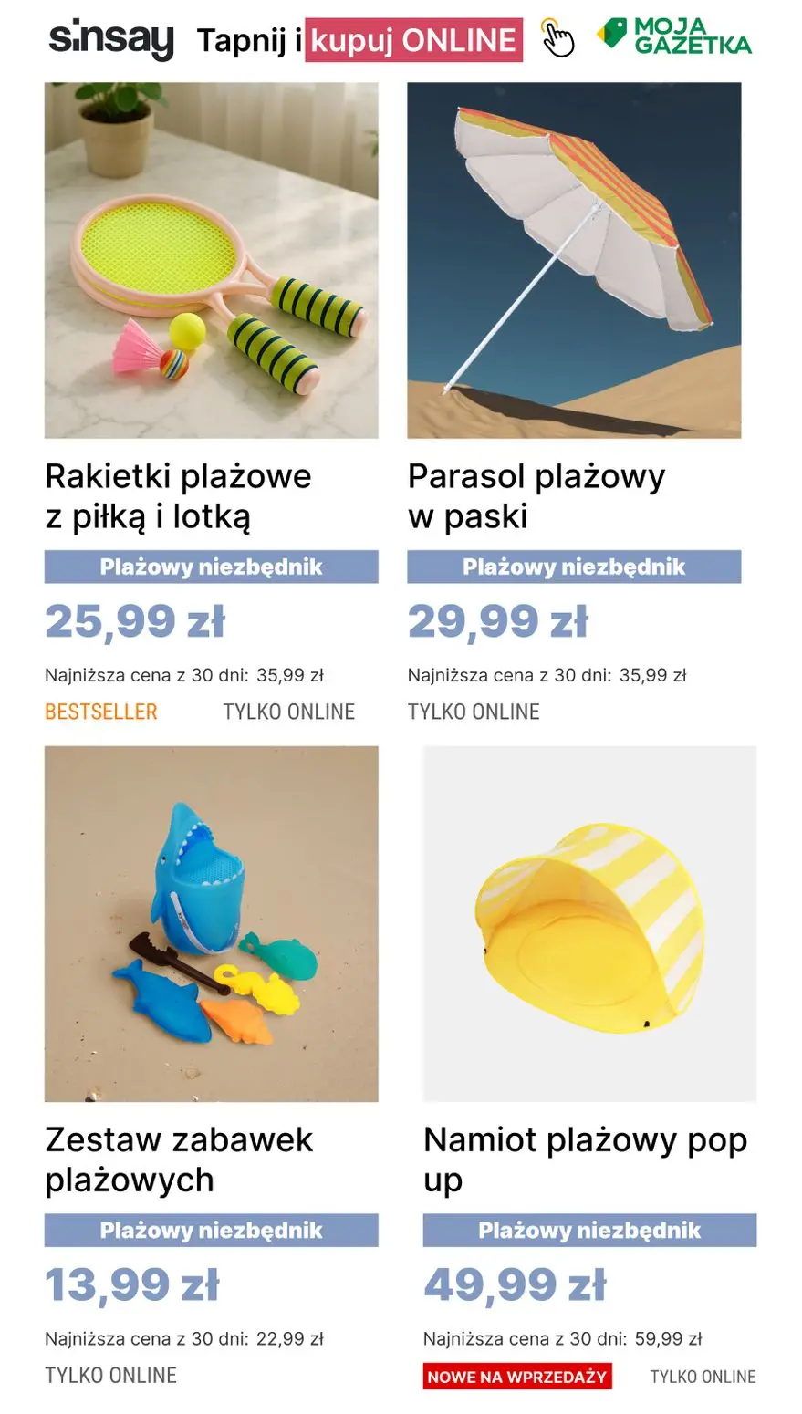 gazetka promocyjna Sinsay Plażowy niezbędnik 🐚🐚 - Strona 13