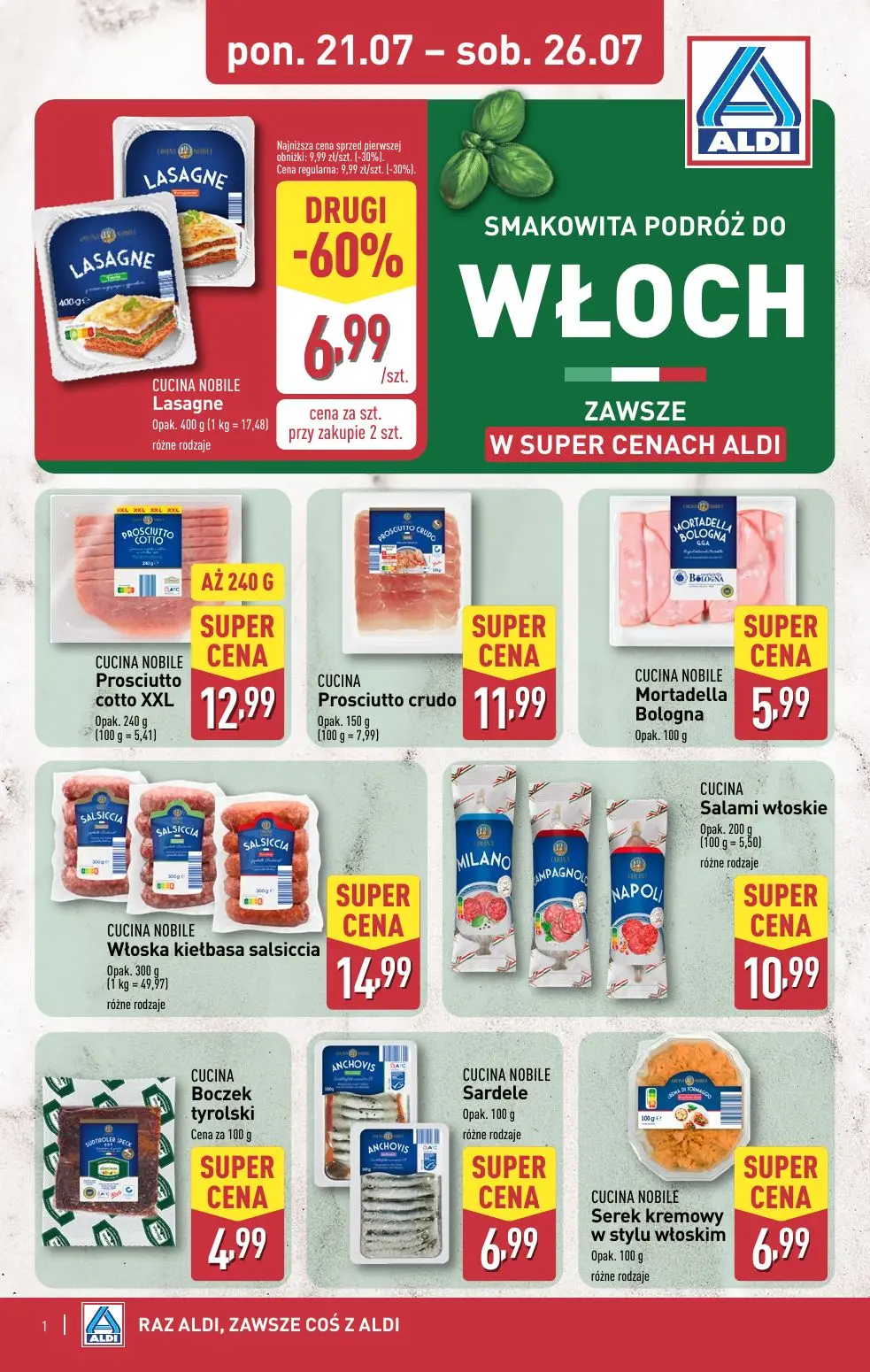 gazetka promocyjna ALDI Tydzień Włoski - Strona 1
